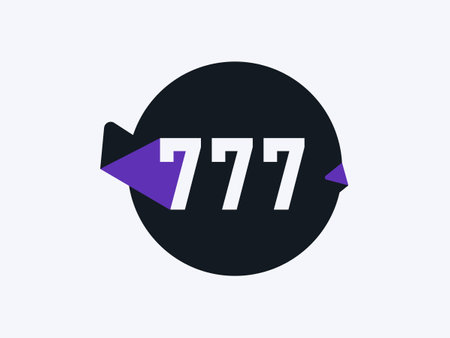 777 Number logo icon design vector image. Number logo icon design vector imageのイラスト素材