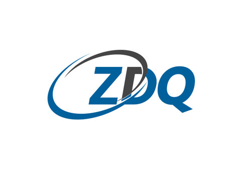 ZDQ letters graphic alphabet typography for logo designのイラスト素材