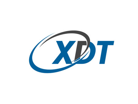 XDT letters graphic alphabet typography for logo designのイラスト素材