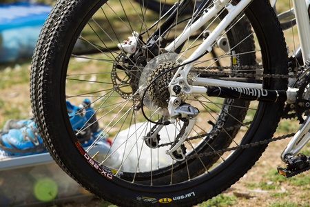 TOLEDO, SPAIN - MARCH 24: bikes from the Second race Desafios liga centro on March 24, 2012 at...