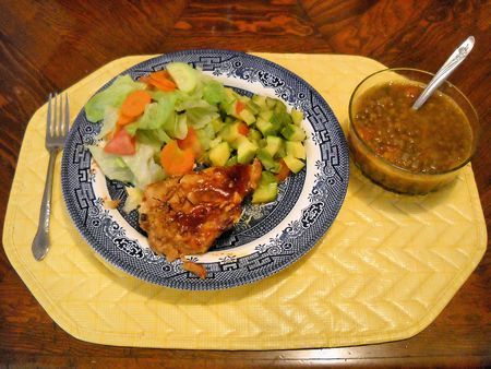 The Gardener Puerco Chops with Lentilsの写真素材
