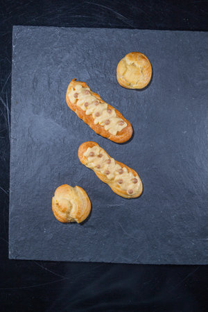 eclair french pastry sponge cakes