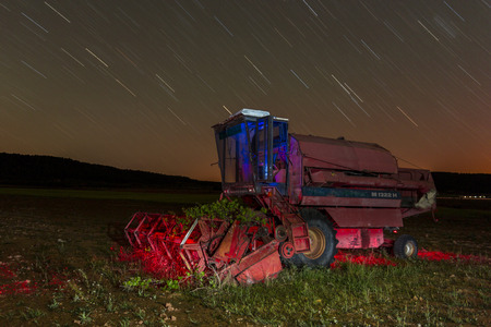 acompaada harvester machine delas starsの写真素材