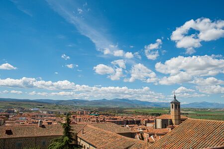 Viewpoint of Avila Spain, Valle Ambles, Santiago Church, Nuestra Senora de Gracia conventの写真素材