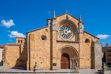 Main view of church in Avila, Spain St Peter church