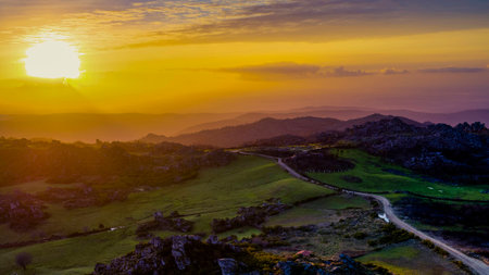 End of day in Caramulo, Portugalの写真素材