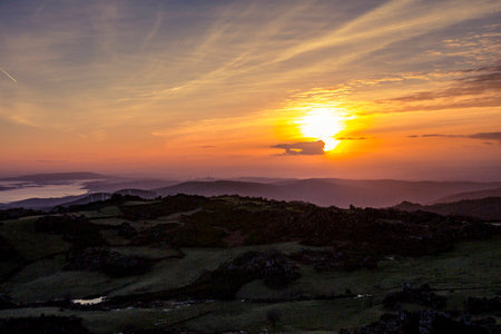 End of day in Caramulo, Portugalの写真素材