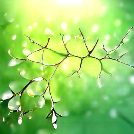 Beautiful nature background art of  trees, flowers artistic beautiful scene
