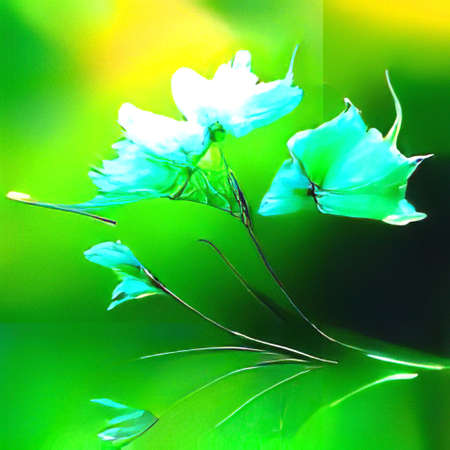 Beautiful nature background art of  trees, flowers artistic beautiful sceneの写真素材