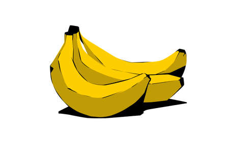 Vector illustration of bananas, yellow bananas, bananaのイラスト素材