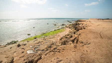View of the coast of the Persian Gulfの写真素材