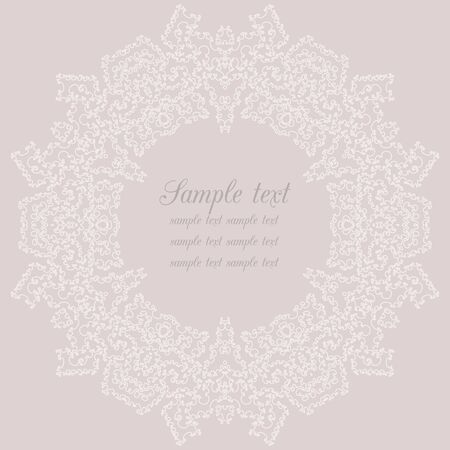 Vector invitation card. Delicate curly background.のイラスト素材