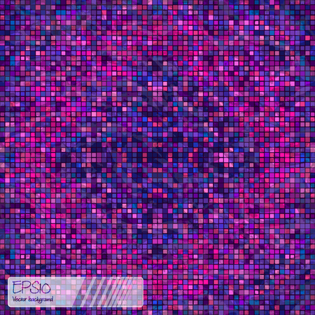 Seamless disco mosaic pattern. Vivid pink and purple.のイラスト素材