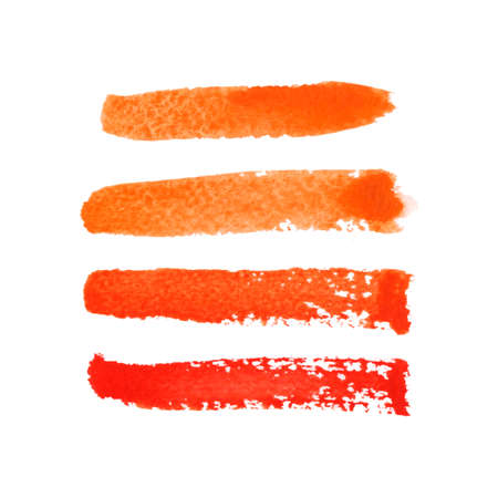 Colorful vector watercolor brush strokes.のイラスト素材