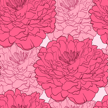 Seamless pattern made of tropical flovers.のイラスト素材
