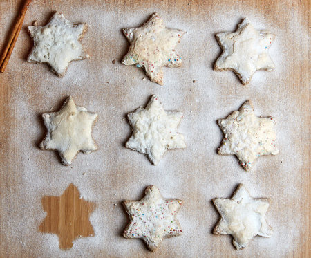 One cookie is missing on the tableの写真素材