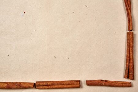 Christmas cookies on paper backgroundの写真素材