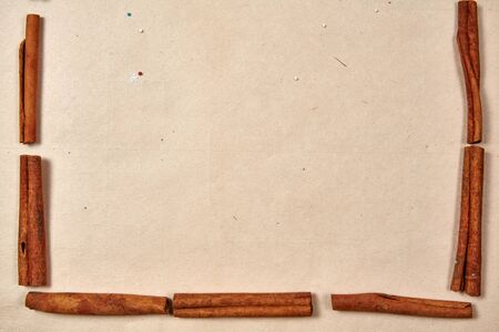Christmas cookies on paper backgroundの写真素材