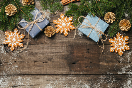Xmas background with space for textの写真素材