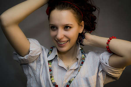 people, female, hair, elegance, human, portrait, women, hairdress, girls,の写真素材