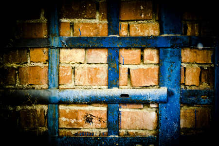 dirty; backgrounds; grid, cell, dark blue, rusty の写真素材