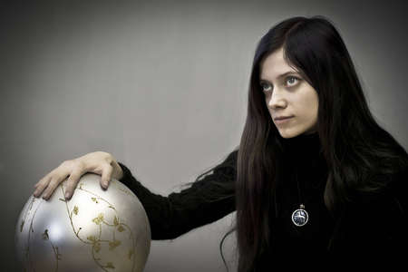 Magic,sorcerer,people, female, hair, elegance, human, portrait, women, hairdress, girls,の写真素材