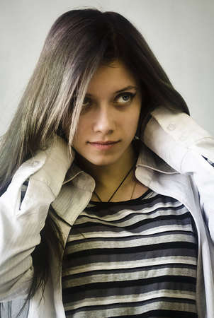 people, female, hair, elegance, human, portrait, women, hairdress, girls,の写真素材