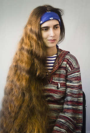 people, female, hair, elegance, human, portrait, women, hairdress, girls,の写真素材