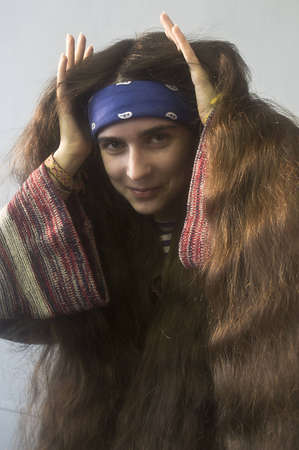 people, female, hair, elegance, human, portrait, women, hairdress, girls,の写真素材