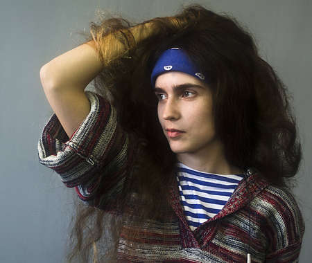 people, female, hair, elegance, human, portrait, women, hairdress, girls,の写真素材