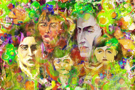 expressive   girlの写真素材