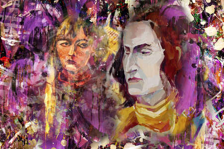 expressive   girlの写真素材