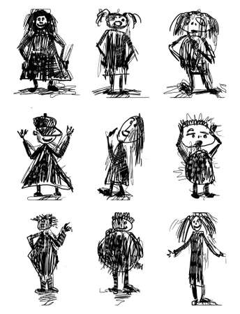 Drawings of childrenの写真素材