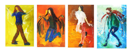 girls  paitingの写真素材