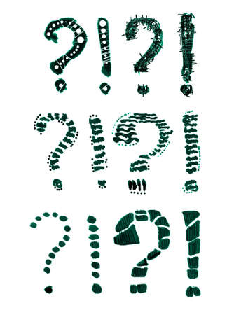 Exclamation mark and question signの写真素材