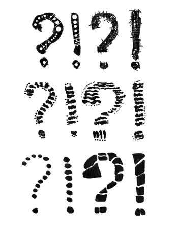 Exclamation mark and question signの写真素材