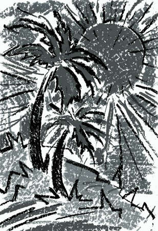  rest,  sea, palm treesの写真素材