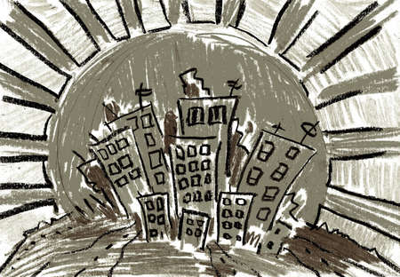 Solar cityの写真素材