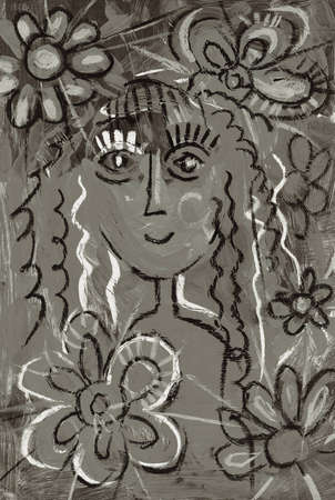 The girl-summerの写真素材