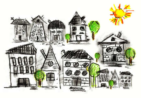 Summer cityの写真素材