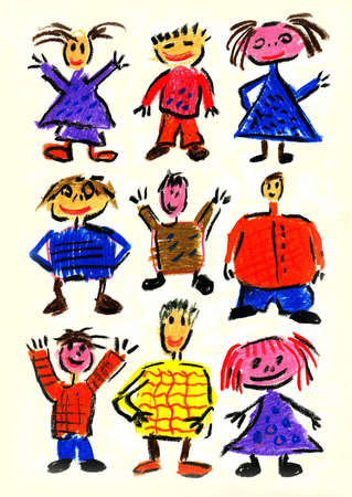 Drawings of childrenの写真素材