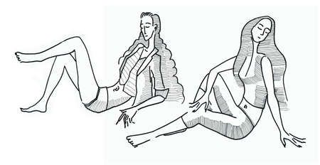 Summer mode. Girlsの写真素材