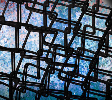 metallic grate.wallの写真素材