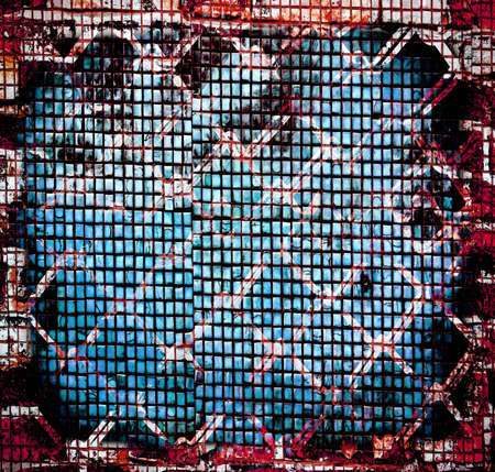  metallic grate.wall
