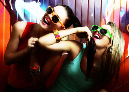 fashionable girlsの写真素材