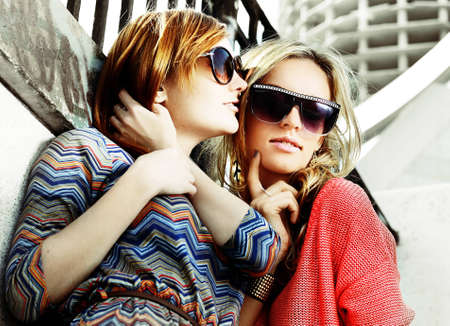 fashionable girlsの写真素材