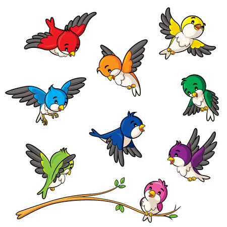 Illustration of birds.のイラスト素材