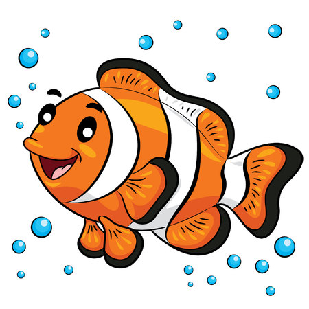 Illustration of Clown fish.のイラスト素材