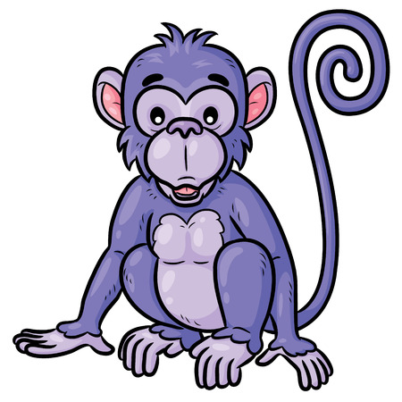 Monkey Cute Cartoonのイラスト素材