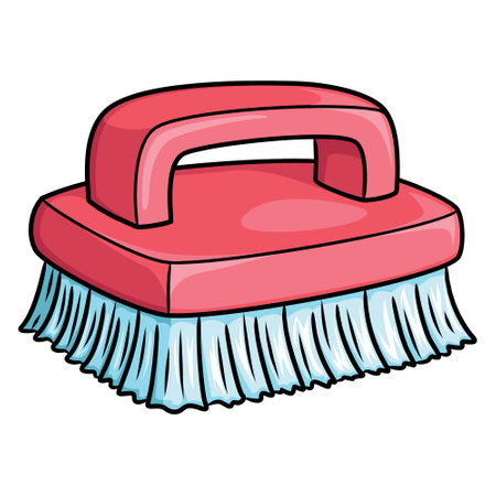 Illustration of cute cartoon washing brush.のイラスト素材